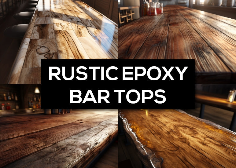 Stunning, Unique Man Cave Bar Top with White Marble Epoxy Resin Countertops