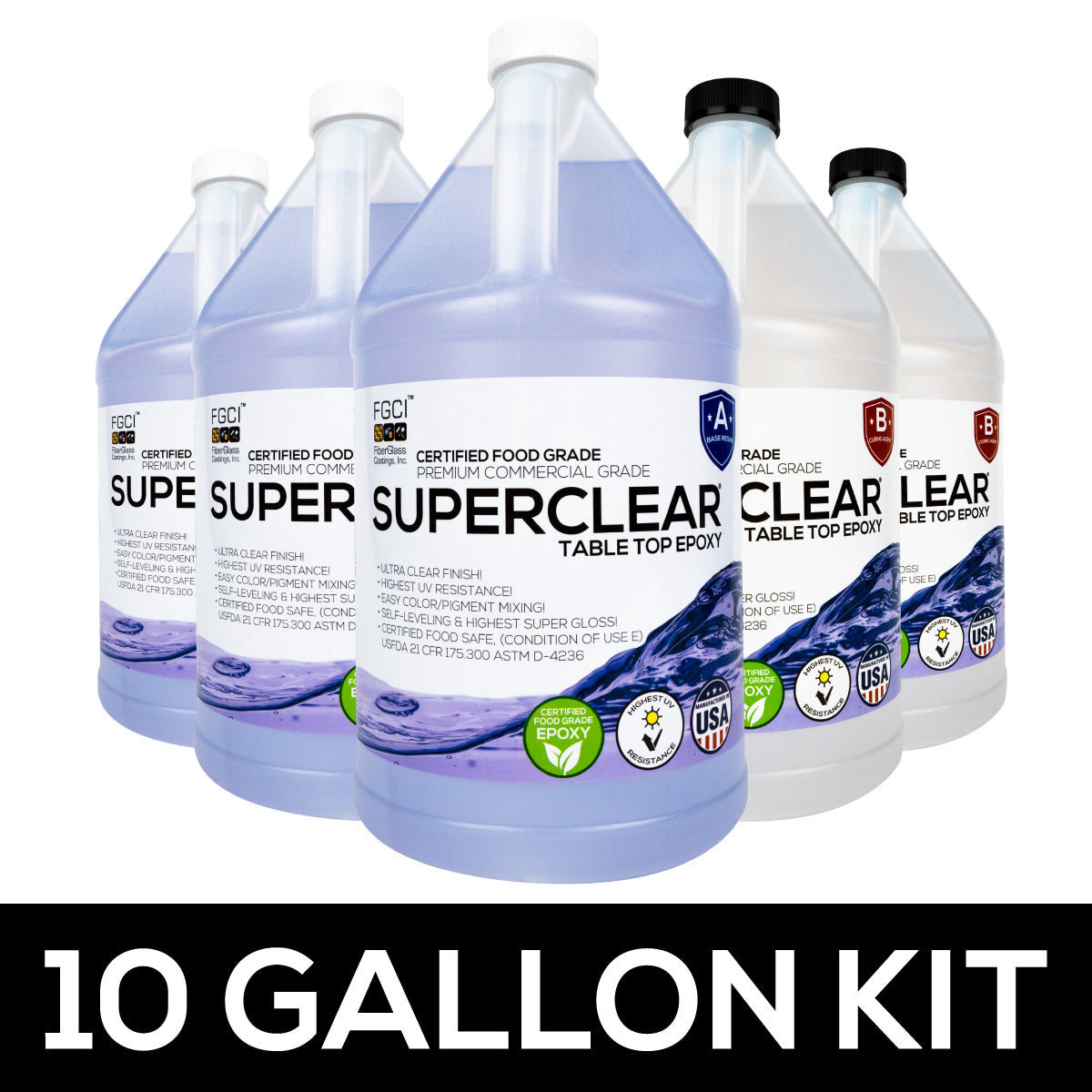 Superclear® Table Top Epoxy 1:1 - Bulk Kits