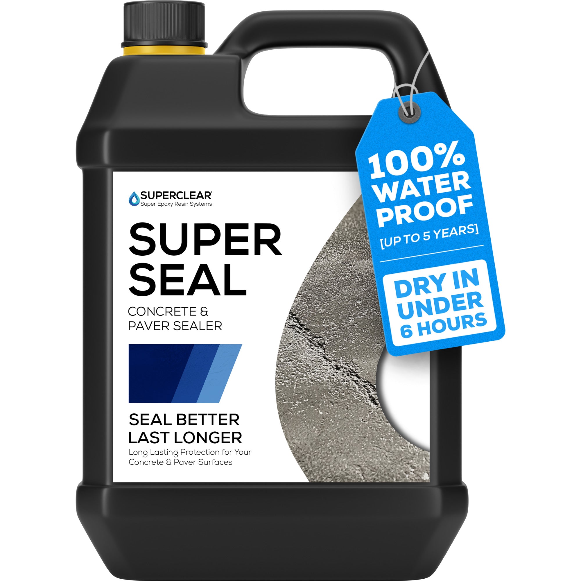 Superclear SuperSeal 1 Gallon Kit Best Concrete Sealer and Best Paver Sealer