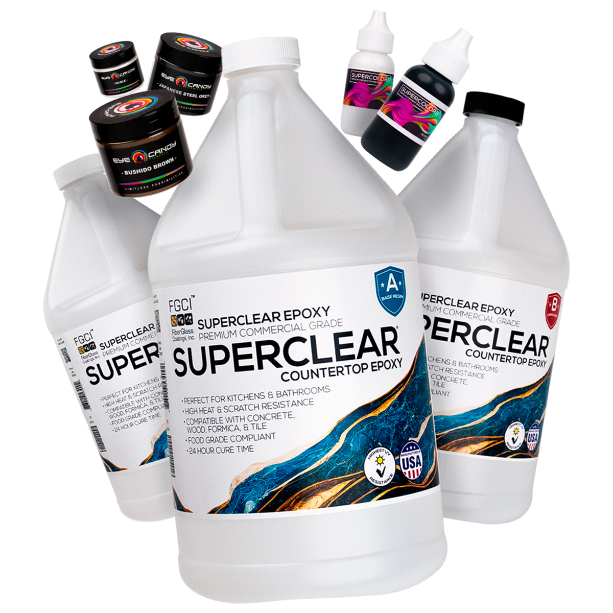 Black Marble Plus Countertop Epoxy Resin Kit 2:1