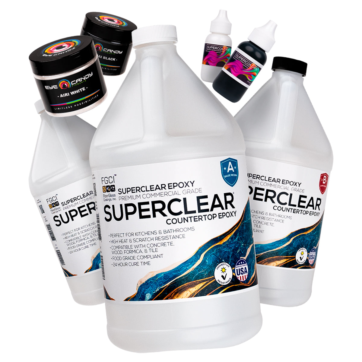 Black Marble Countertop Epoxy Resin Kit 2:1