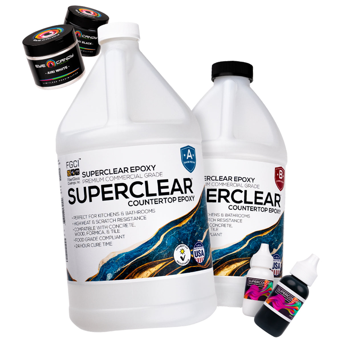 Black Marble Countertop Epoxy Resin Kit 2:1