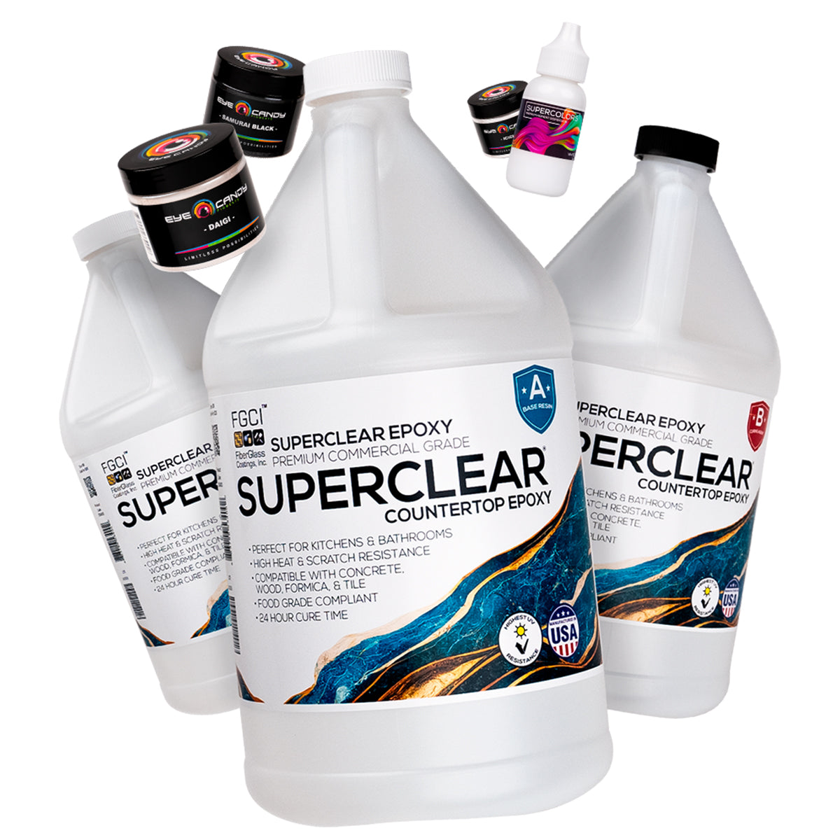 White Carrara Marble Countertop Epoxy Resin Kit 2:1