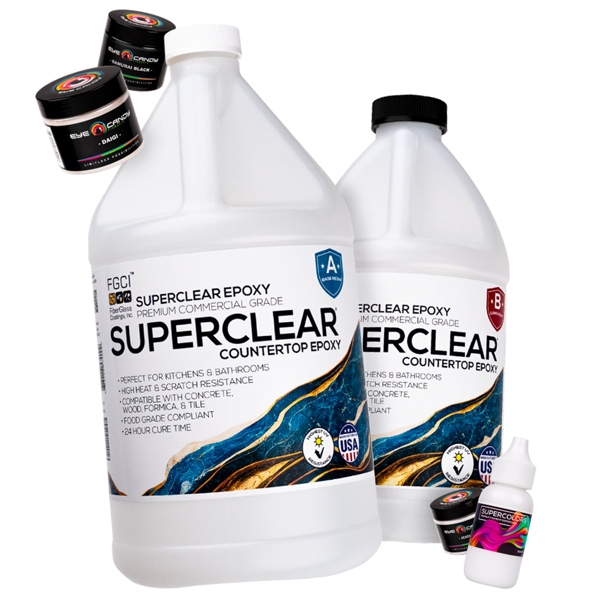 White Carrara Marble Countertop Epoxy Resin Kit 2:1