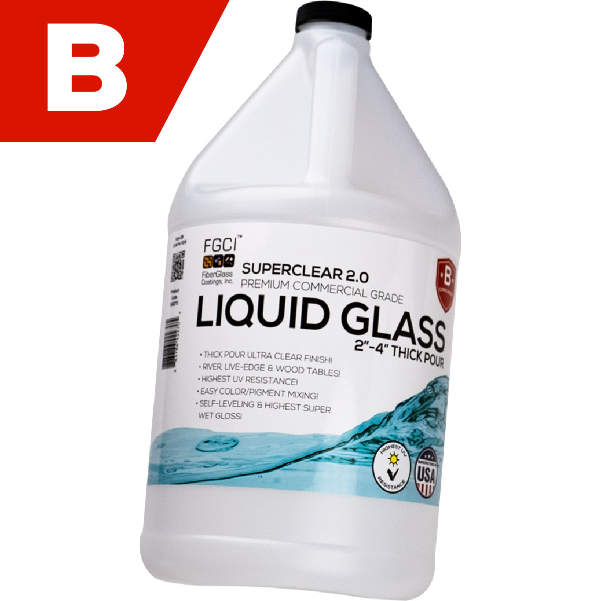 Liquid Glass A or B side Replacement Gallon Bottle