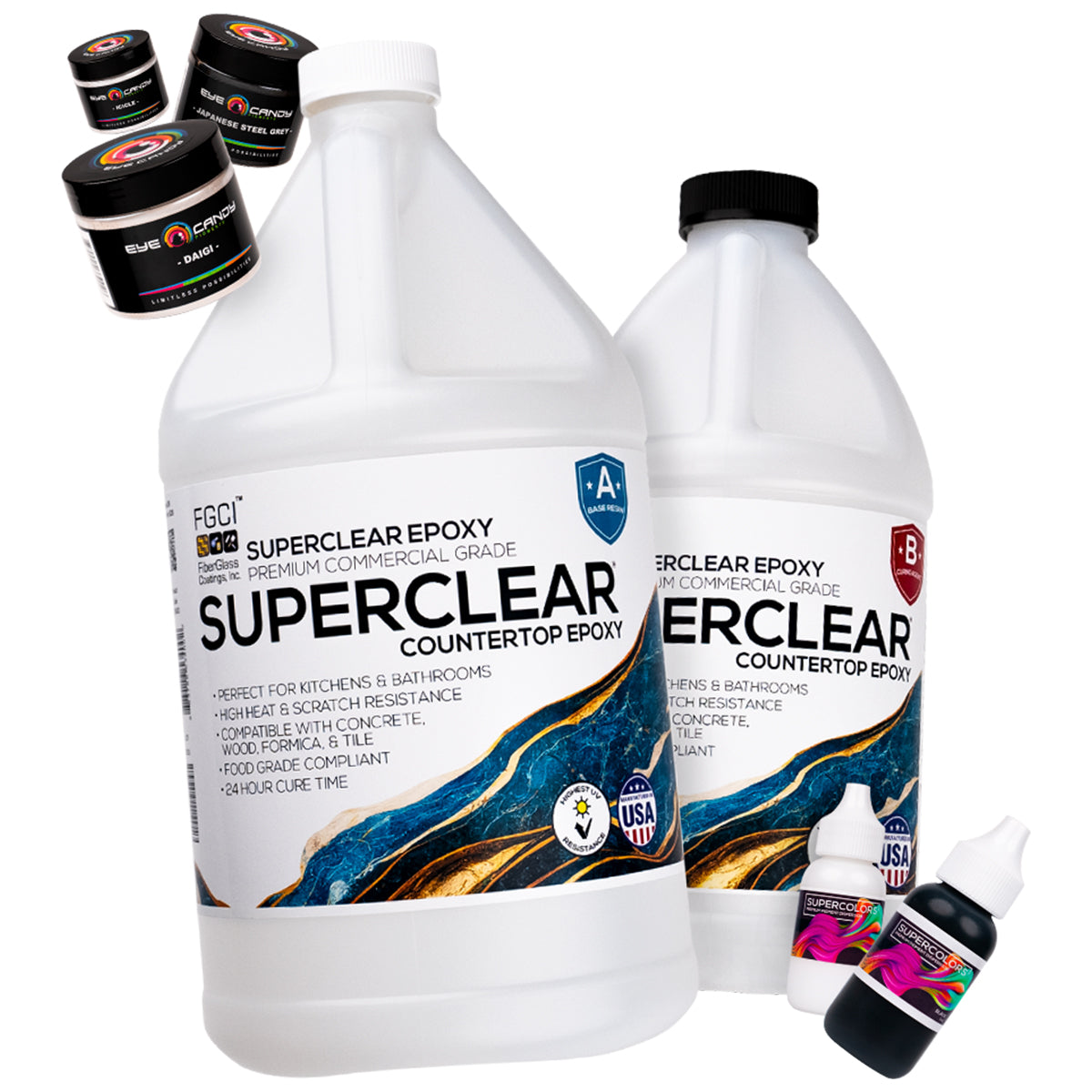 White Marble Plus Countertop Epoxy Resin Kit 2:1
