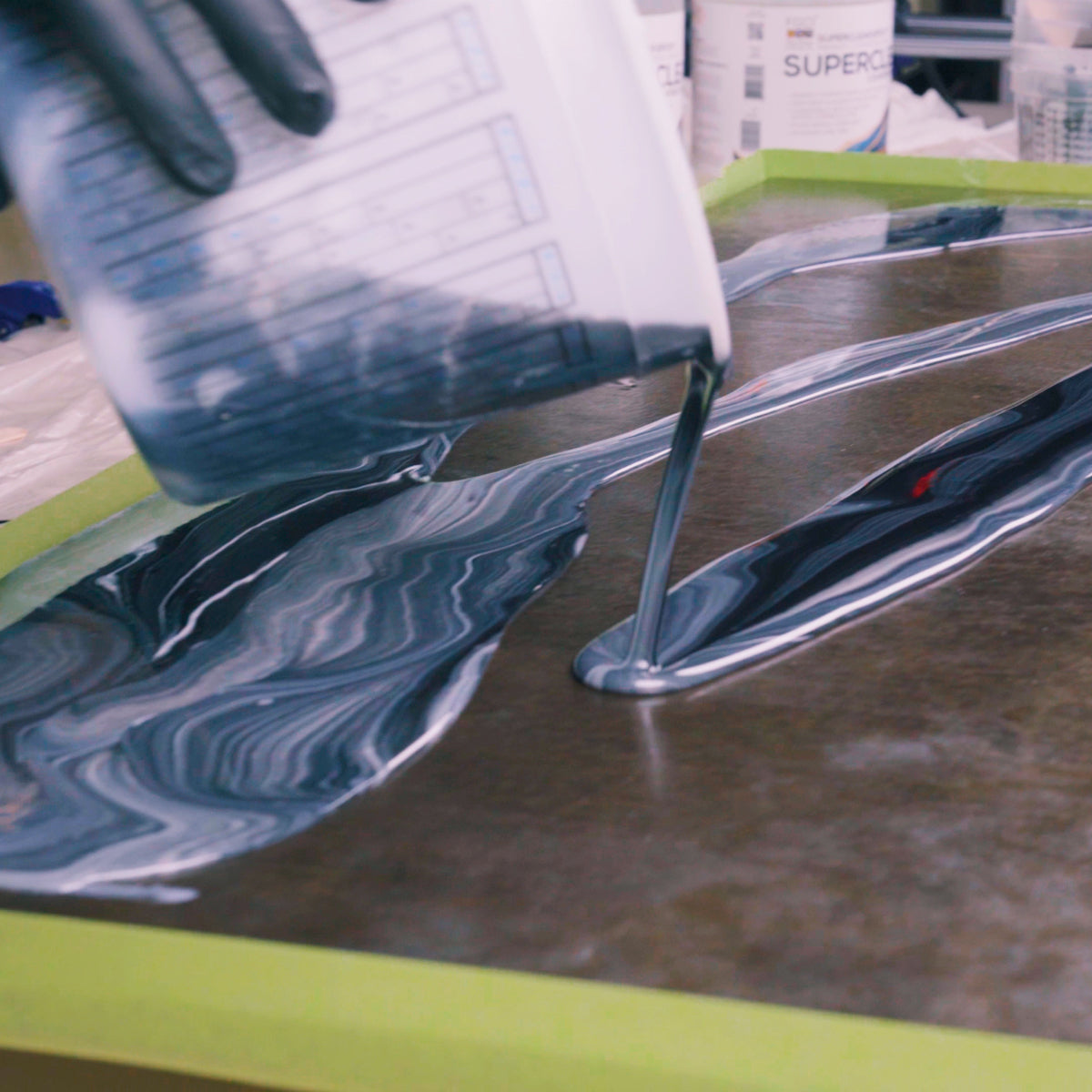 Black Marble Countertop Epoxy Resin Pour