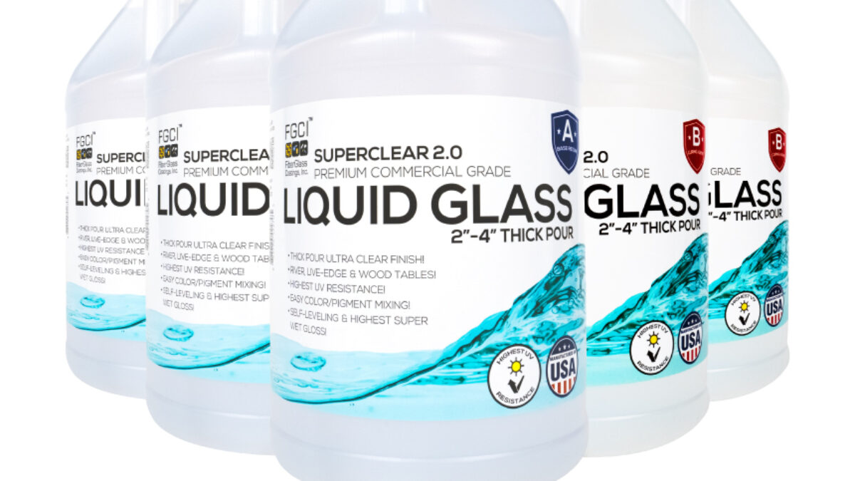 Superclear Deep Pour Epoxy Resin Kit, Premium Commercial Grade, 1.5 Gallons  - 2:1 Crystal Clear Liquid Glass Pouring up to 2-4 - Self-Leveling Food