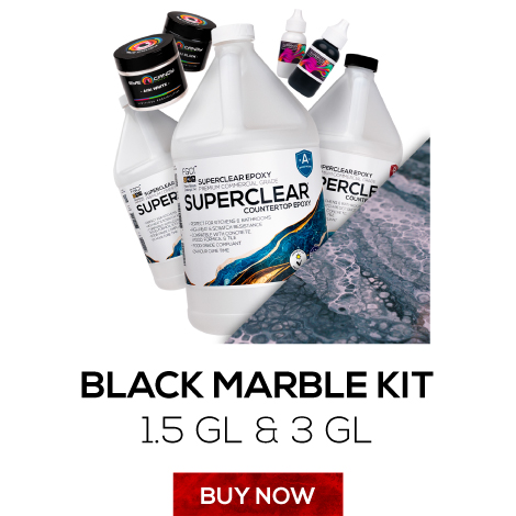 Black Marble Kit - Available in 1.5 & 3 Gallon Sizes