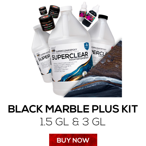 Black Marble Plus Kit - Available in 1.5 & 3 Gallon Sizes