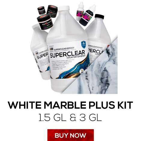 White Marble Plus Kit - Available in 1.5 & 3 Gallon Sizes