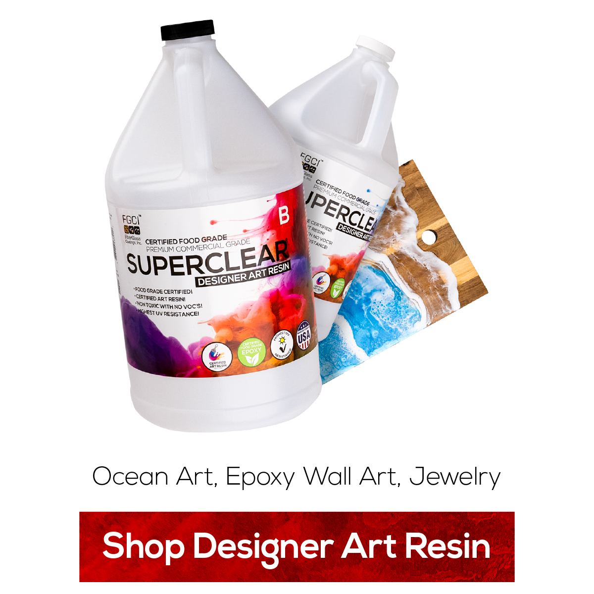 Shop Designer Art Resin. Ocean Art, Epoxy Wall Art, Jewelry.